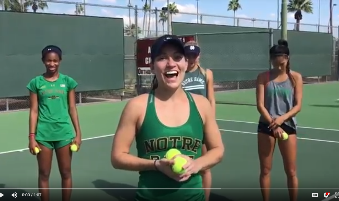 November 4, 2017 – Juggle4Life – Notre Dame Women’s Tennis Team