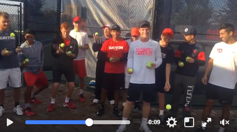 November 3, 2017 – University of Dayton Men’s Tennis Team take the Juggle4Life Challenge